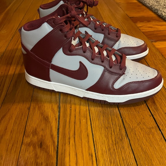 Nike Other - Nike Men's Maroon and Light Gray High-Top Sneakers